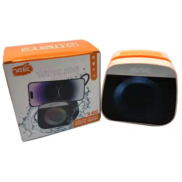Portable Wireless Bass Mini BT Speakers X-922 RGB LED Colorful Light Active Stereo Woofer Hifi Music BT Mini Speaker Box