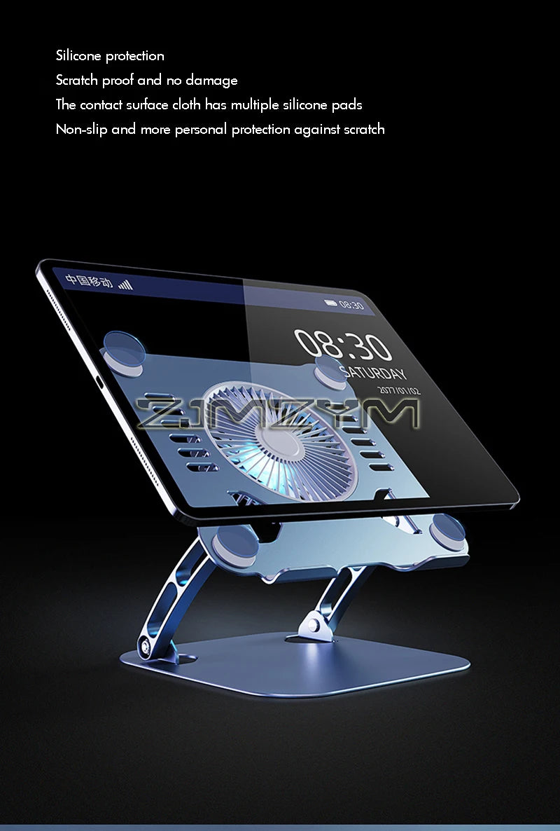 Aluminum Laptop Stand with Cooling Fan Ergonomic Notebook Foldable Cooler Laptop Adjustable Aluminum Laptop Stand