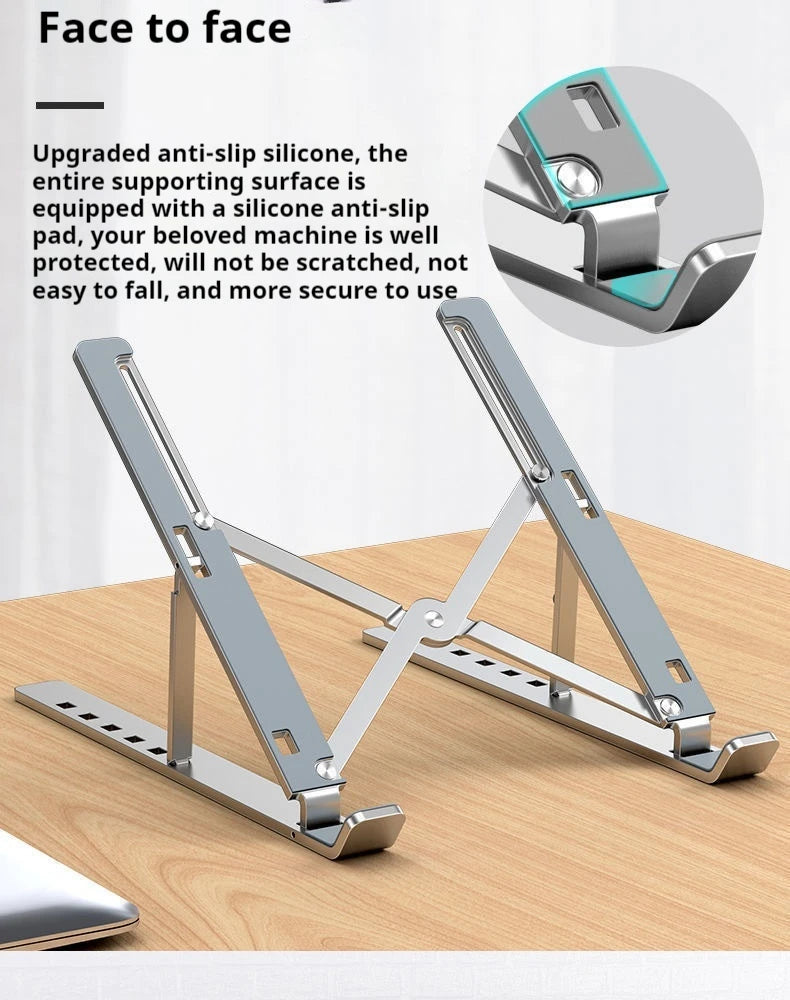 Computer Laptop Stand folding heat dissipation heightening lift desktop stand laptop stand Accessories Foldable Lap Base For Pc