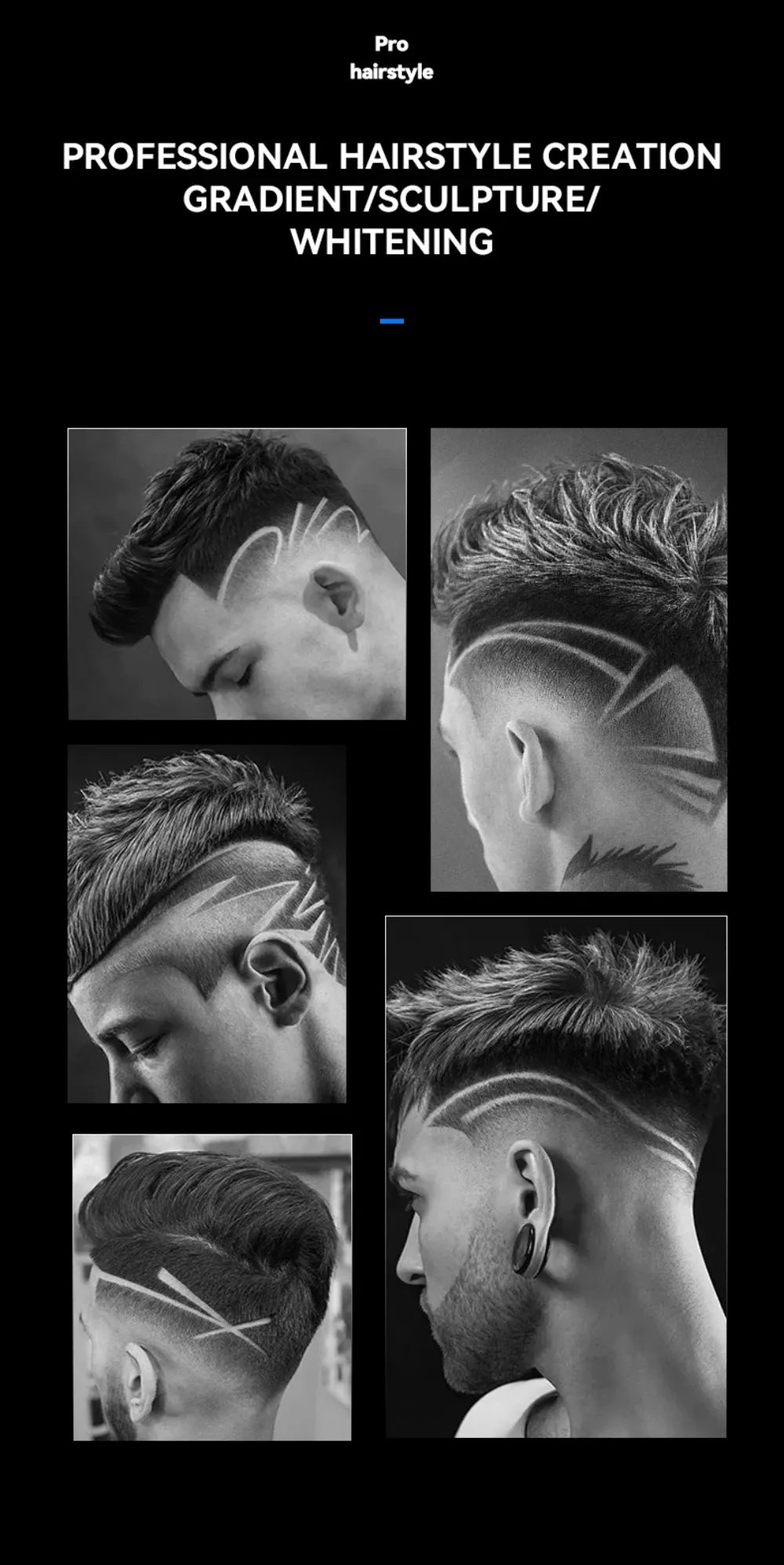 Kemei KM-2293 Professional Barber Cordless Hair Clipper Salon-Grade Design,Hair Styling Trimmer Carving Clipper,USB Rechargeable