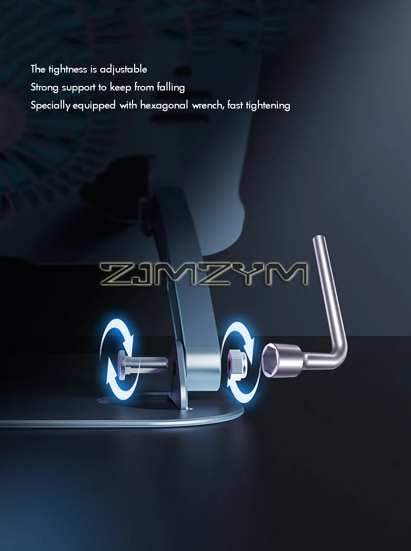 Aluminum Laptop Stand with Cooling Fan Ergonomic Notebook Foldable Cooler Laptop Adjustable Aluminum Laptop Stand
