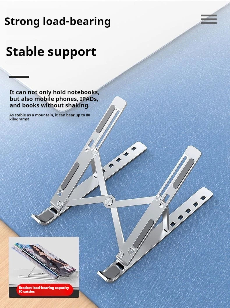 Computer Laptop Stand folding heat dissipation heightening lift desktop stand laptop stand Accessories Foldable Lap Base For Pc