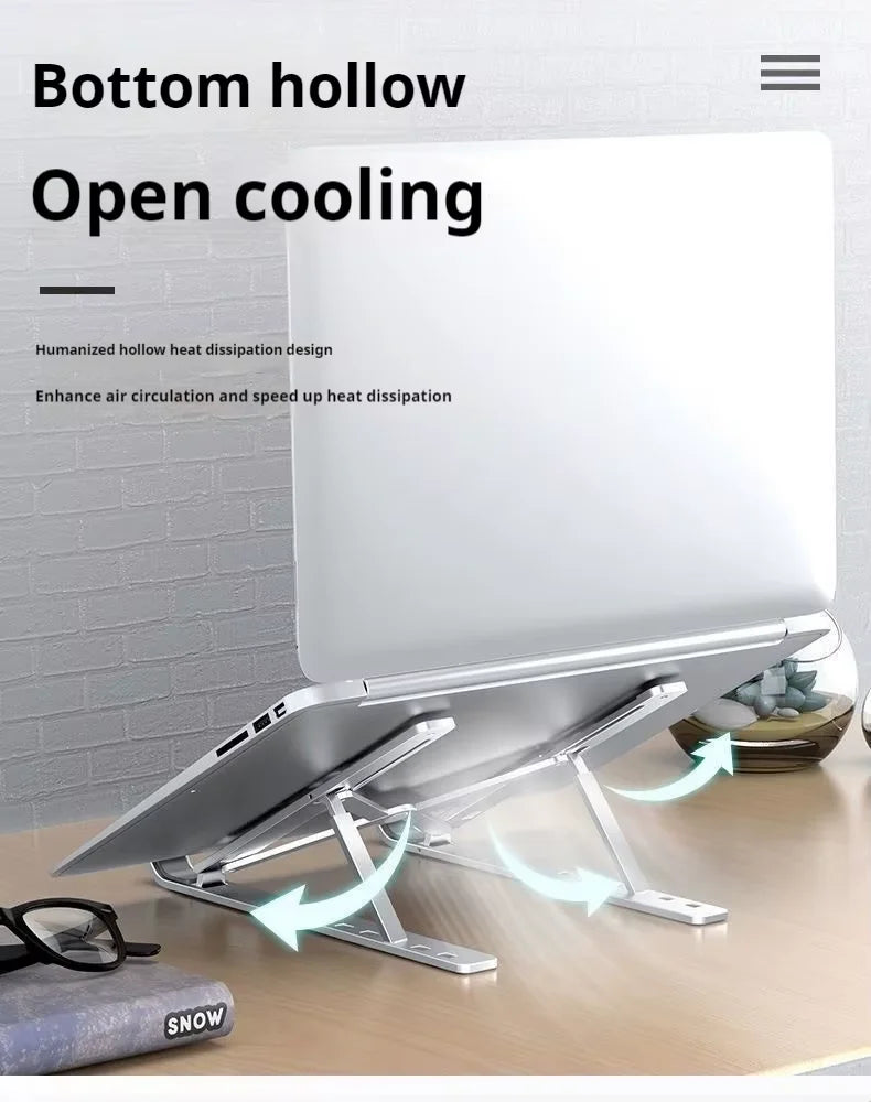 Computer Laptop Stand folding heat dissipation heightening lift desktop stand laptop stand Accessories Foldable Lap Base For Pc