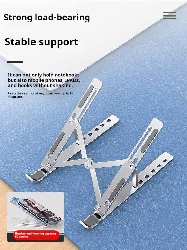 Computer Laptop Stand folding heat dissipation heightening lift desktop stand laptop stand Accessories Foldable Lap Base For Pc