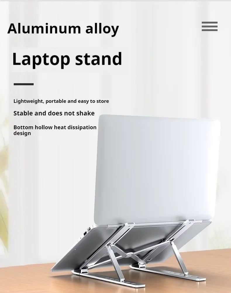 Computer Laptop Stand folding heat dissipation heightening lift desktop stand laptop stand Accessories Foldable Lap Base For Pc