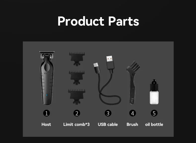 Kemei Hair Clipper Professional Hair Trimmer Electric Hair Cutting Machine Rechargeable 0mm Barber Clipper for Men KM-2299