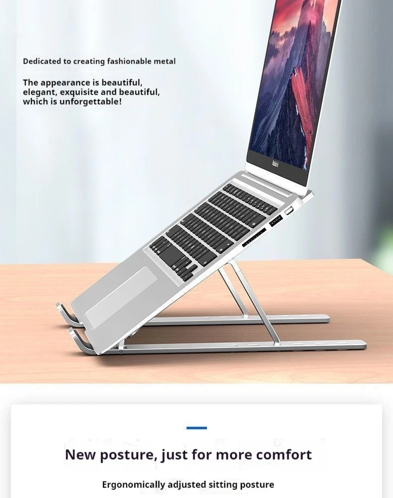 Computer Laptop Stand folding heat dissipation heightening lift desktop stand laptop stand Accessories Foldable Lap Base For Pc