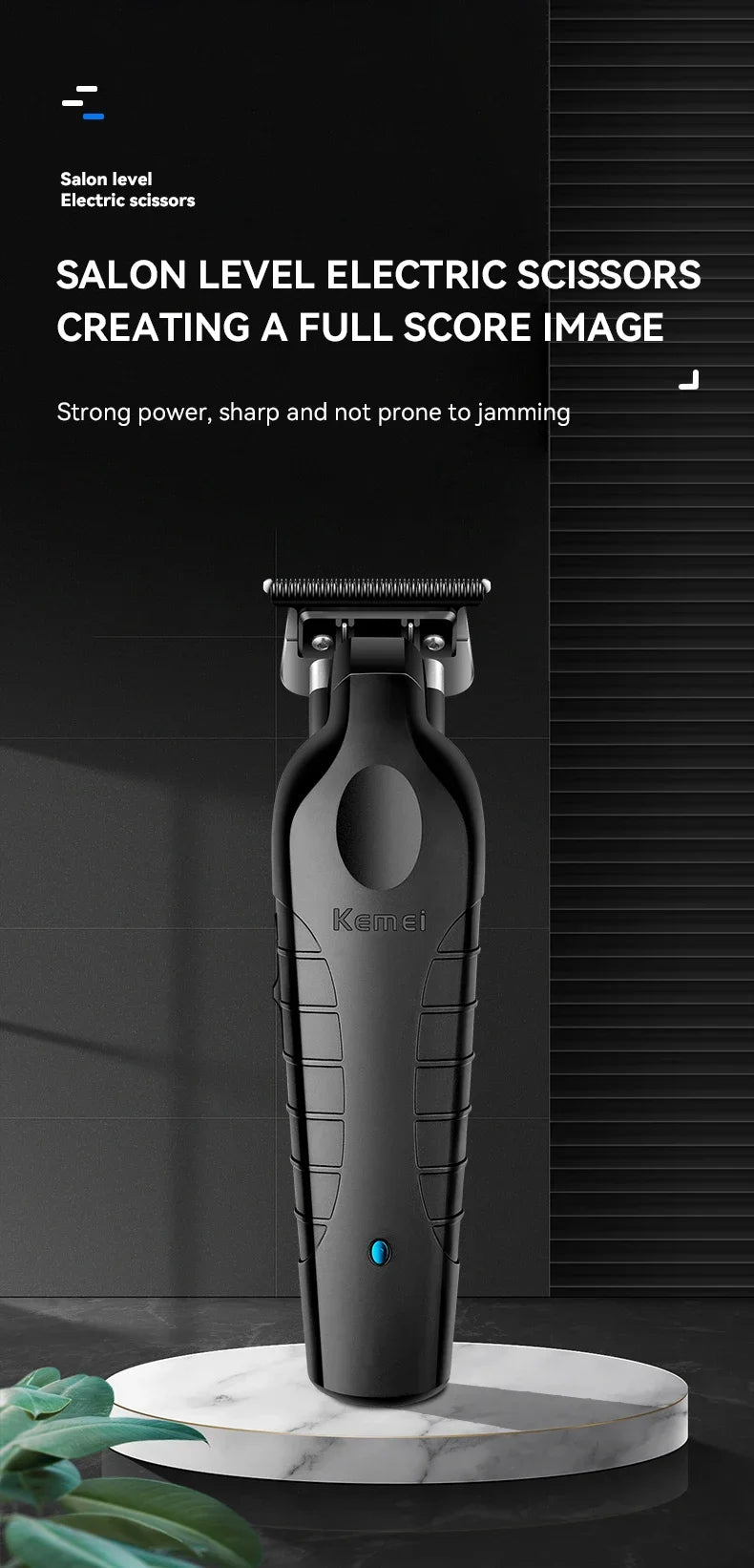 Kemei Hair Clipper Professional Hair Trimmer Electric Hair Cutting Machine Rechargeable 0mm Barber Clipper for Men KM-2299