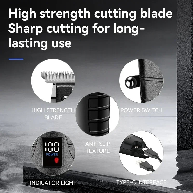 Kemei KM-2293 Professional Barber Cordless Hair Clipper Salon-Grade Design,Hair Styling Trimmer Carving Clipper,USB Rechargeable
