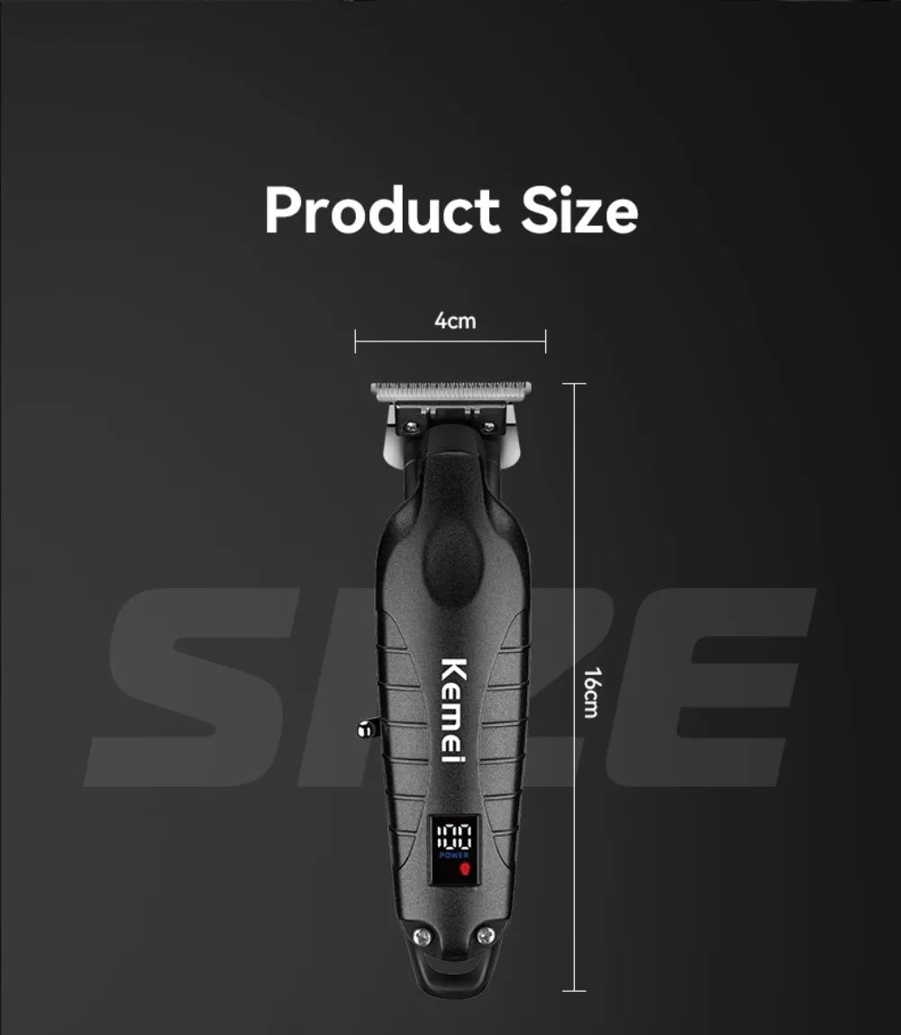 Kemei KM-2293 Professional Barber Cordless Hair Clipper Salon-Grade Design,Hair Styling Trimmer Carving Clipper,USB Rechargeable