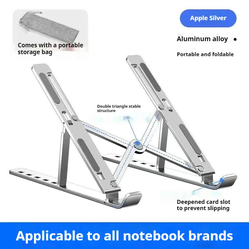 Computer Laptop Stand folding heat dissipation heightening lift desktop stand laptop stand Accessories Foldable Lap Base For Pc