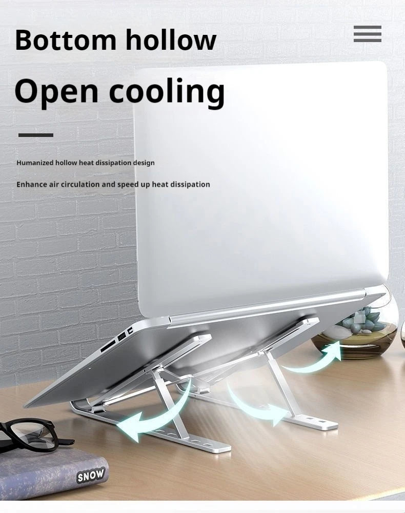Computer Laptop Stand folding heat dissipation heightening lift desktop stand laptop stand Accessories Foldable Lap Base For Pc