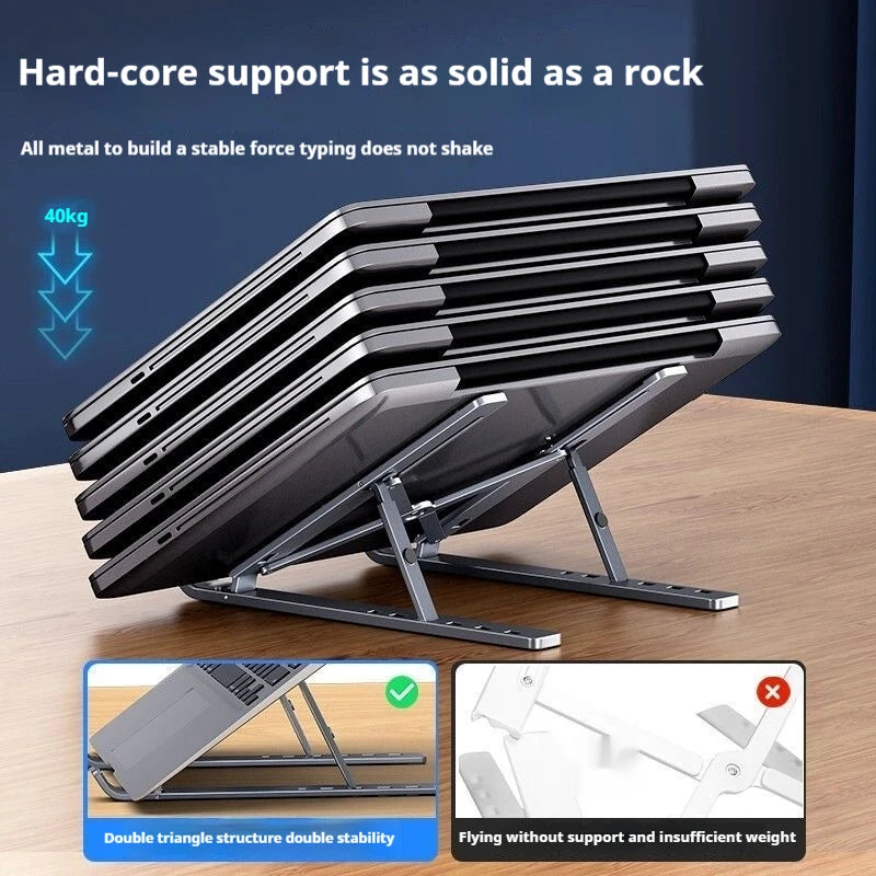 Computer Laptop Stand folding heat dissipation heightening lift desktop stand laptop stand Accessories Foldable Lap Base For Pc